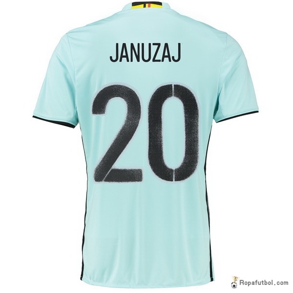 Camiseta Belgica Replica Segunda Ropa Januzaj 2016 Claro Verde